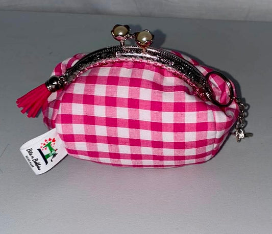 Gingham Purse - Pink