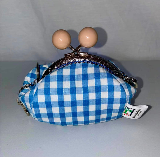Gingham Purse - Blue