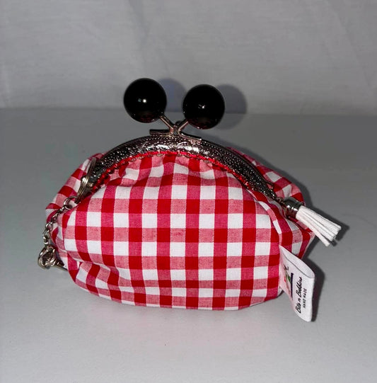 Gingham Purse - Red